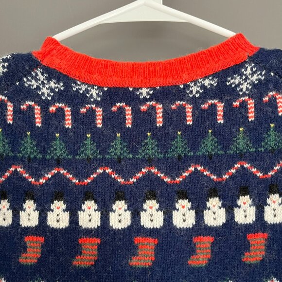 Mini Boden Boy's All Over Christmas Fair Isle Sweater 11-12 Years Wool Blend - Picture 8 of 15